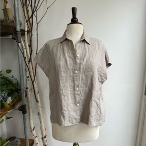 esby Cindy Top, Linen Shirt, M